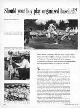 Better Homes & Gardens April 1957 Magazine Article: Should your boy play organized baseball?