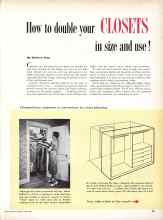 Better Homes & Gardens April 1957 Magazine Article: How to double your CLOSETS in size and use!