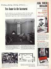 Better Homes & Gardens April 1957 Magazine Article: New home in the basement