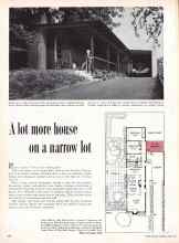 Better Homes & Gardens April 1957 Magazine Article: A lot more house on a narrow lot