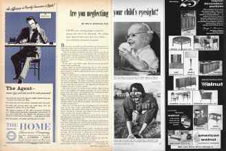 Better Homes & Gardens April 1957 Magazine Article: Are you neglecting your child's eyesight?