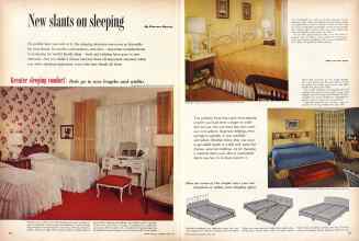 Better Homes & Gardens April 1957 Magazine Article: New slants on sleeping