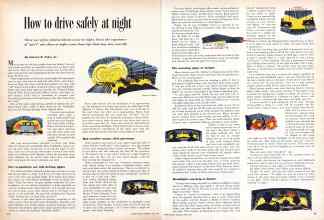 Better Homes & Gardens April 1957 Magazine Article: How to drive safely at night