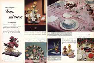 Better Homes & Gardens April 1957 Magazine Article: In the springtime ... Showers and flowers