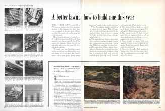 Better Homes & Gardens April 1957 Magazine Article: A better lawn: how to build one this year
