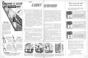 Better Homes & Gardens April 1957 Magazine Article: GARDEN REMINDERS