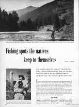 Better Homes & Gardens May 1957 Magazine Article: Fishing spots the natives keep to themselves