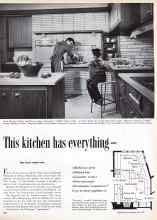 Better Homes & Gardens May 1957 Magazine Article: This kitchen has everything