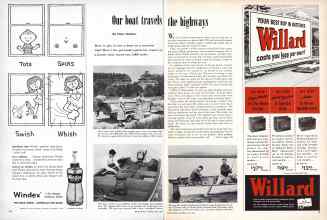 Better Homes & Gardens May 1957 Magazine Article: Our boat travels the highways
