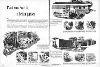 Better Homes & Gardens May 1957 Magazine Article: Plant your way to a better garden
