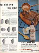 Better Homes & Gardens June 1957 Magazine Article: Ways to hold flower stems in place