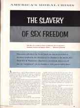 Better Homes & Gardens June 1957 Magazine Article: THE SLAVERY OF SEX FREEDOM