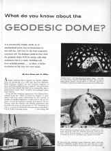 Better Homes & Gardens June 1957 Magazine Article: What do you know about the GEODESIC DOME?