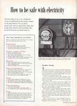 Better Homes & Gardens June 1957 Magazine Article: How to be safe with electricity
