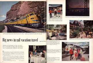 Better Homes & Gardens June 1957 Magazine Article: Big news in rail vacation travel