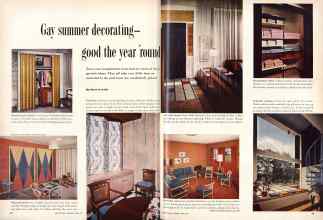 Better Homes & Gardens June 1957 Magazine Article: Gay summer decorating good the year 'round