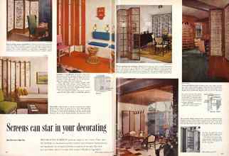 Better Homes & Gardens June 1957 Magazine Article: Screens can star in your decorating