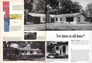 Better Homes & Gardens June 1957 Magazine Article: New house or old house?