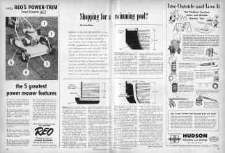Better Homes & Gardens June 1957 Magazine Article: Shopping for a swimming pool?