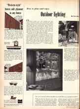 Better Homes & Gardens July 1957 Magazine Article: How to plan and enjoy Outdoor lighting
