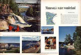 Better Homes & Gardens July 1957 Magazine Article: Minnesota's water wonderland
