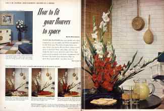 Better Homes & Gardens July 1957 Magazine Article: How to fit your flowers to space