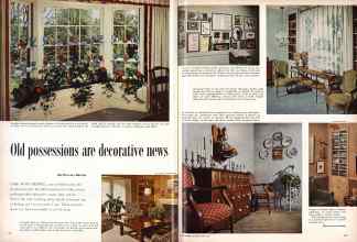 Better Homes & Gardens July 1957 Magazine Article: Old possessions are decorative news