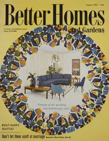 Better Homes & Gardens August 1957 Magazine Cover