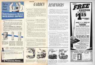 Better Homes & Gardens August 1957 Magazine Article: AUGUST GARDEN REMINDERS