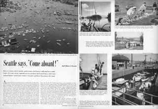 Better Homes & Gardens August 1957 Magazine Article: Seattle says, 