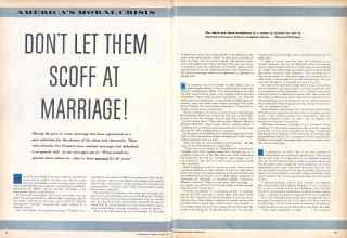 Better Homes & Gardens August 1957 Magazine Article: AMERICA'S MORAL CRISIS DON'T LET THEM SCOFF AT