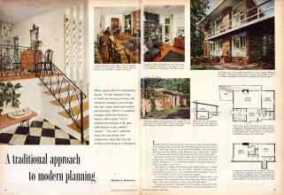 Better Homes & Gardens August 1957 Magazine Article: A traditional approach to modern planning