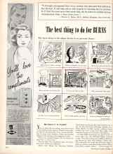 Better Homes & Gardens September 1957 Magazine Article: The best thing to do for BURNS