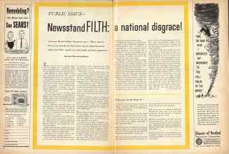 Better Homes & Gardens September 1957 Magazine Article: Newsstand FILTH a national disgrace!