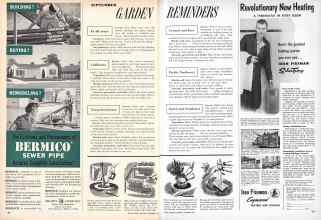 Better Homes & Gardens September 1957 Magazine Article: SEPTEMBER GARDEN REMINDERS