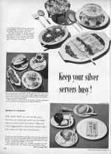 Better Homes & Gardens October 1957 Magazine Article: Keep your silver servers busy!