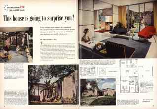 Better Homes & Gardens October 1957 Magazine Article: This house is going to surprise you!