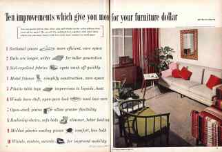 Better Homes & Gardens October 1957 Magazine Article: Ten improvements which give you more for your furniture dollar