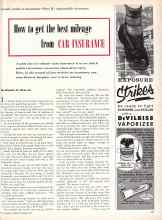 Better Homes & Gardens November 1957 Magazine Article: How to get the best mileage from CAR INSURANCE