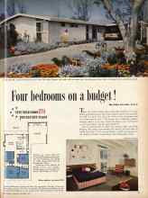 Better Homes & Gardens November 1957 Magazine Article: Four bedrooms on a budget!