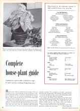Better Homes & Gardens November 1957 Magazine Article: Complete house-plant guide