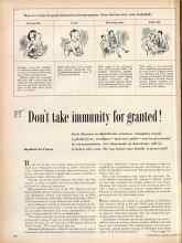 Better Homes & Gardens November 1957 Magazine Article: Don't take immunity for granted!