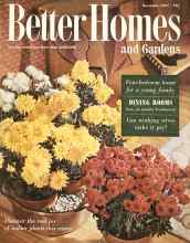 Better Homes & Gardens November 1957 Magazine Cover