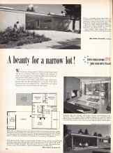 Better Homes & Gardens December 1957 Magazine Article: A beauty for a narrow lot!