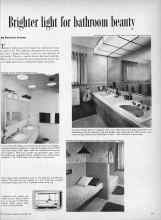 Better Homes & Gardens December 1957 Magazine Article: Brighter light for bathroom beauty