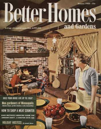 Better Homes & Gardens January 1958 Magazine Cover