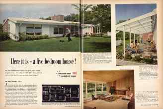 Better Homes & Gardens January 1958 Magazine Article: Here it is-a five bedroom house!