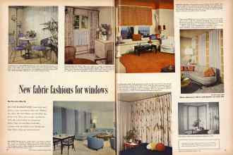 Better Homes & Gardens January 1958 Magazine Article: New fabric fashions for windows