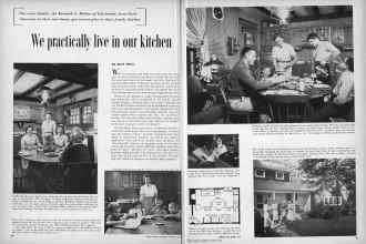 Better Homes & Gardens January 1958 Magazine Article: We practically live in our kitchen