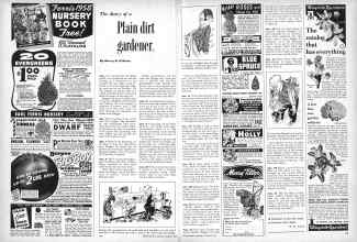 Better Homes & Gardens January 1958 Magazine Article: The diary of a Plain dirt gardener.